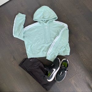 Adidas Crop Hoodie - Mint